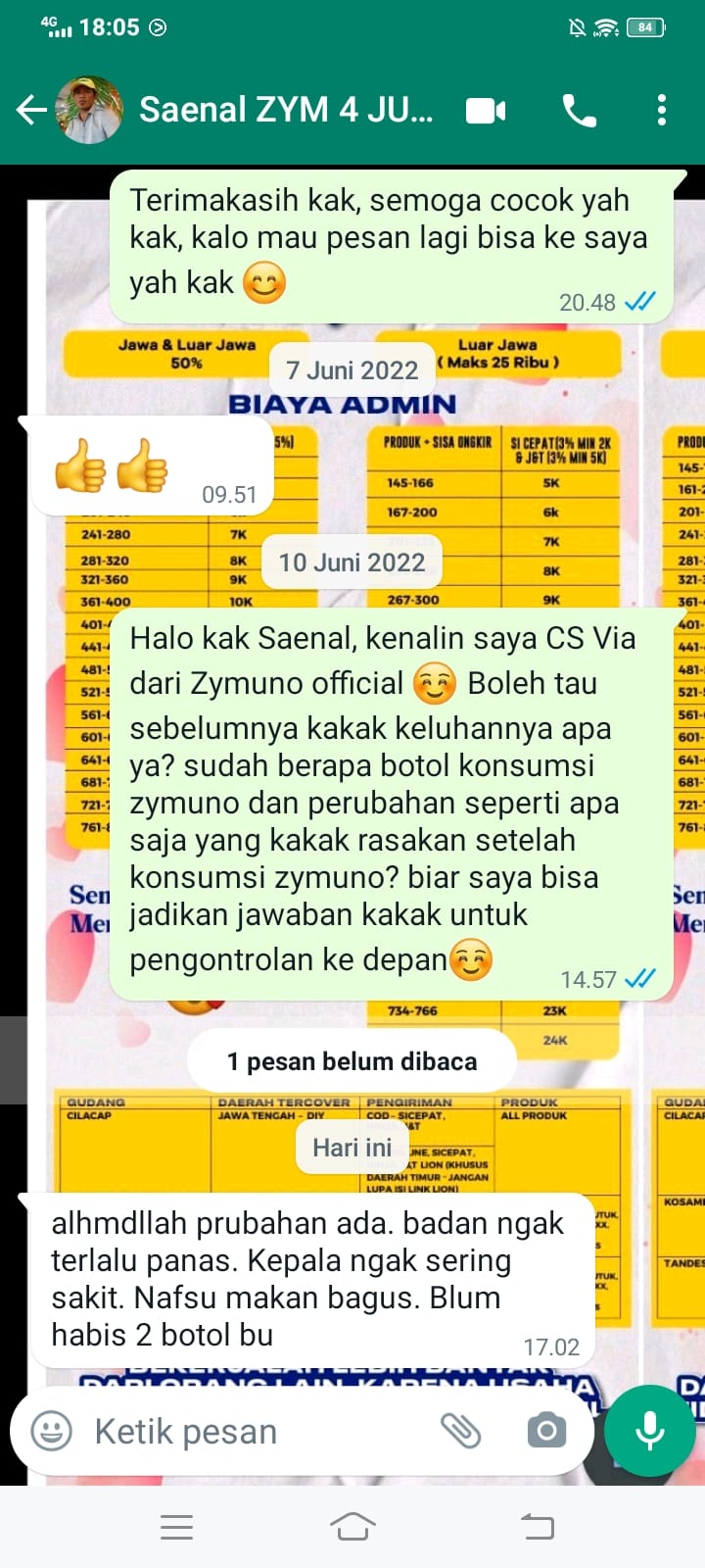 Testimoni Ada Perubahan Badan Tidak Terlalu Panas