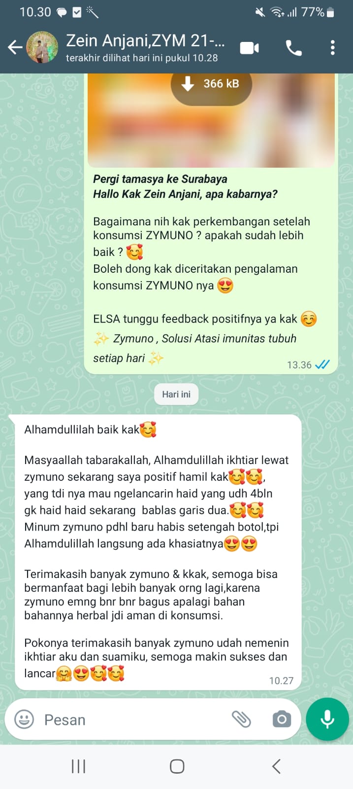 Testimonial Positif Hamil Oleh Zein Anjani