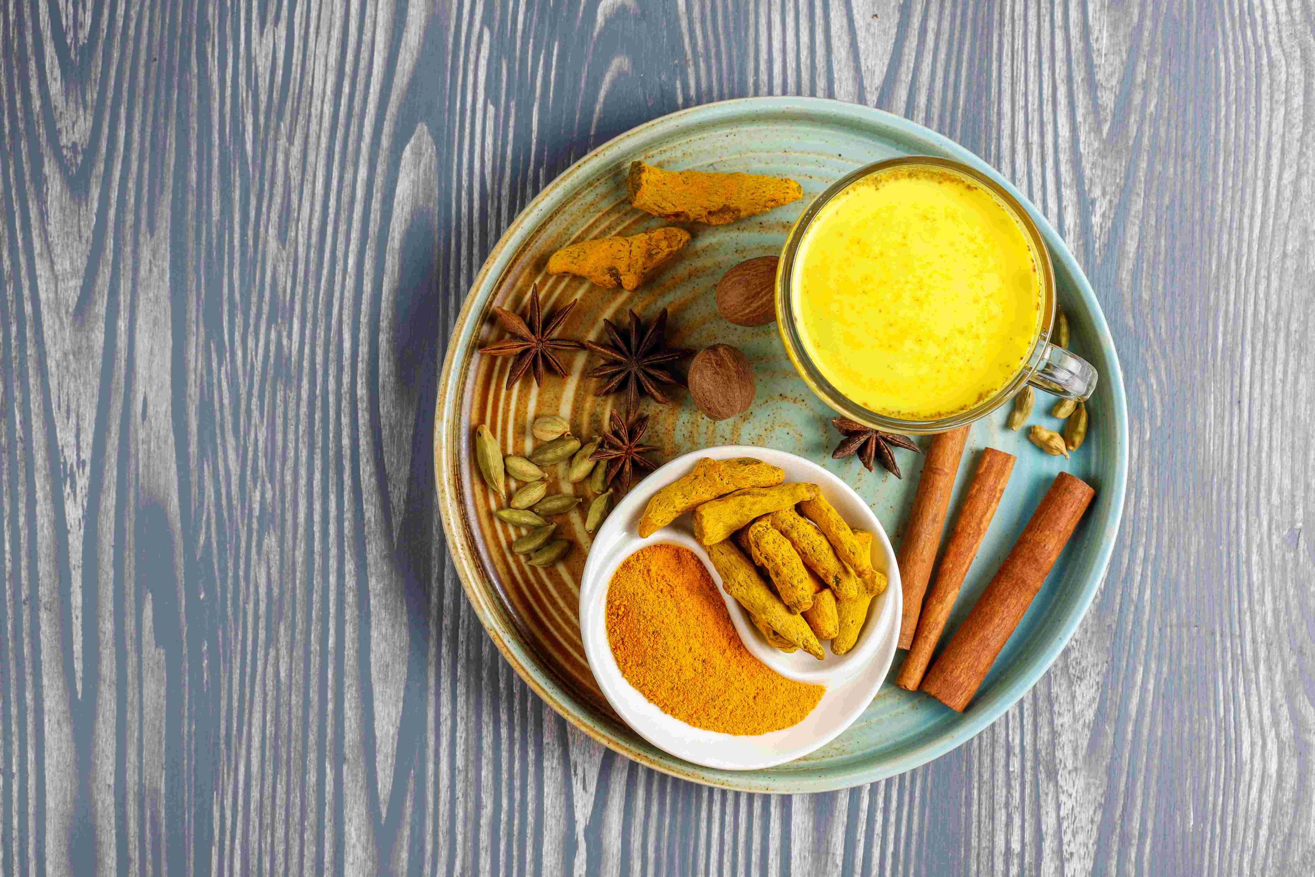 ilustrasi minuman herbal yang terbuat dari temulawak