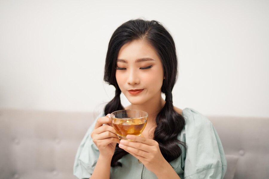 Ilustrasi teh herbal superpowers