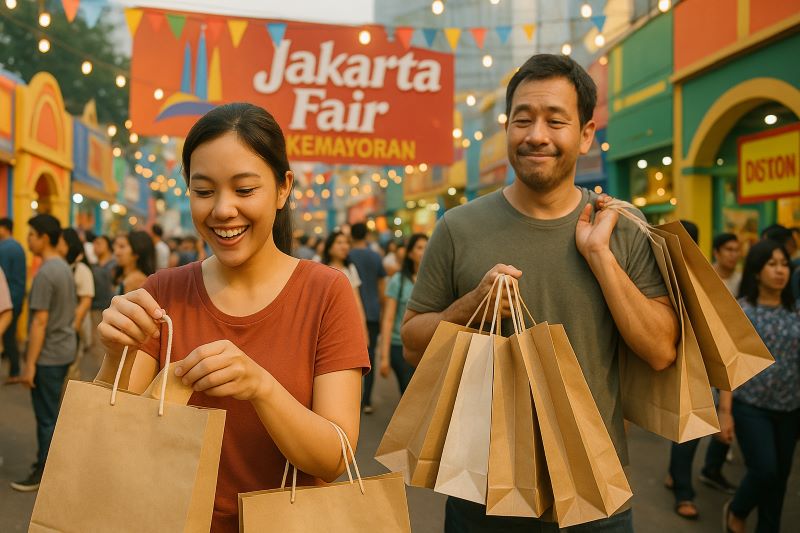 Antusias Pasutri Ke Jakarta Fair
