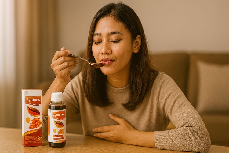 (Konsumsi Zymuno bisa membantu dalam menjaga daya tahan tubuh, sumber : AI)
