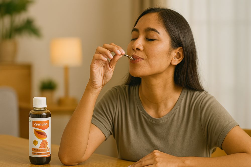 Wanita Percayakan Imunitas dengan Minum Zymuno