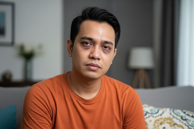 (Ilustrasi seseorang mengalami imun lemah, Sumber: AI Google Gemini)